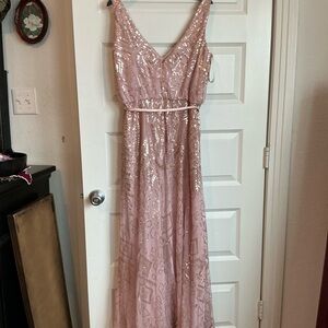 Pink Sequin Maxi Dress